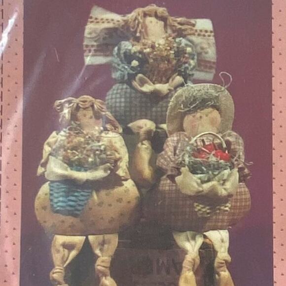 Country Stitches 125 Pattern All Tied Up In Knots 6" Doll Folkart Vintage Decor - Picture 1 of 7